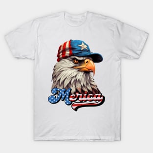 Merica Patriotic USA Eagle 4th of July T-Shirt